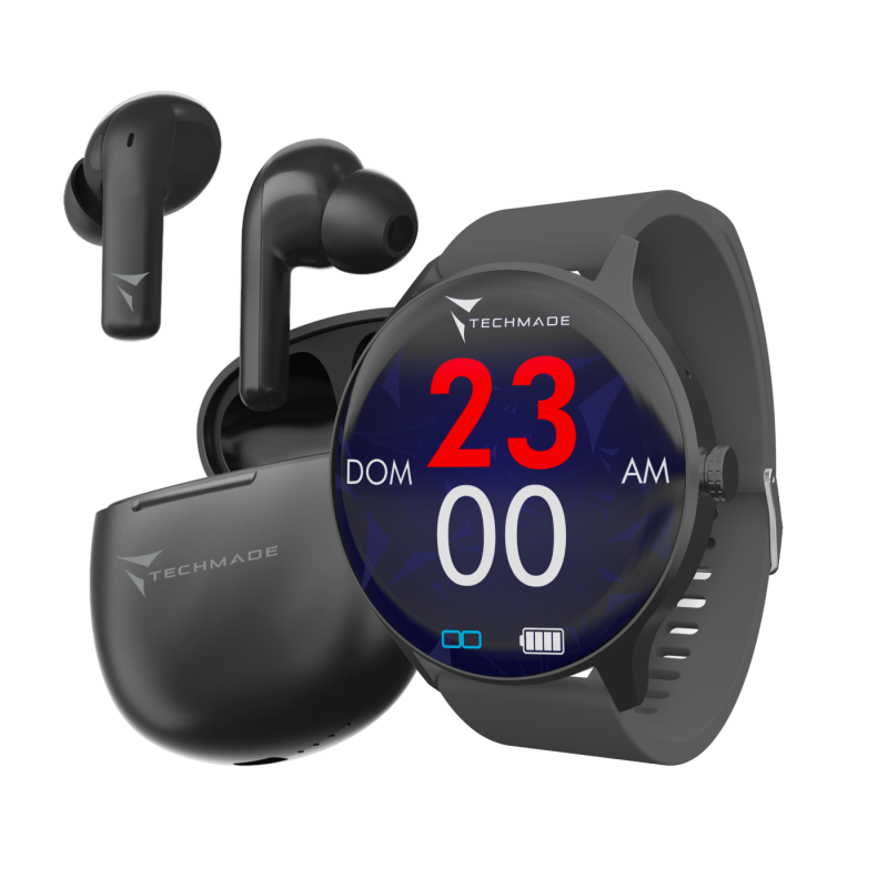 Techmade Call Smartwatch Dynamic con Auricolari Cod: TM-Dynamic-BGDY