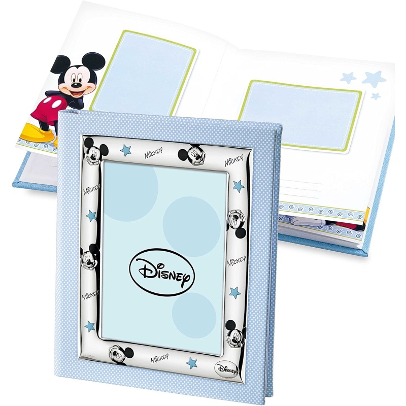 Disney Baby Topolino Mickey Mouse - Album Diario Fotografico Porta Foto per  Regalo Battesimo Neonato o Compleanno