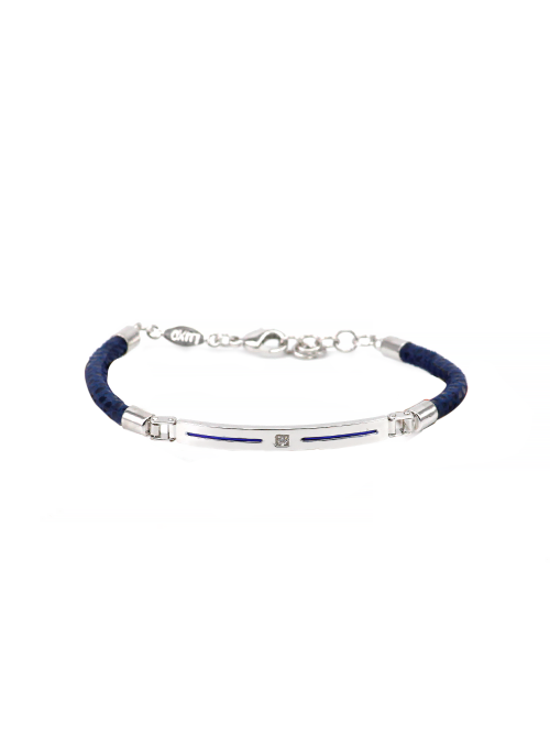 Luxo - Bracciale cuoio con placca centrale - misura da 19 a 21cm COD: BR32