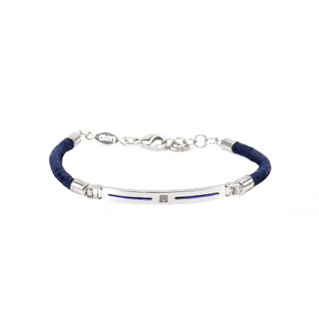 Luxo - Bracciale cuoio con placca centrale - misura da 19 a 21cm COD: BR32