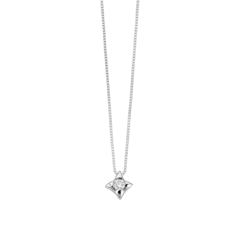 Collana Punto luce oro 750 - Diamante Naturale 0,03 G SI - YUKIKO COD: CLD2937Y-003G7