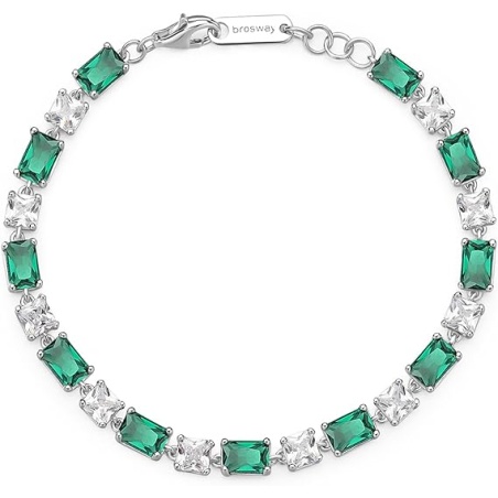 Brosway Bracciale Donna Argento 925 Zirconi Color Smerardo Collezione Fancy - FLG16