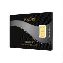 Lingotto d'oro 24KT oro 999 Naori idea regalo per da 1 grammo